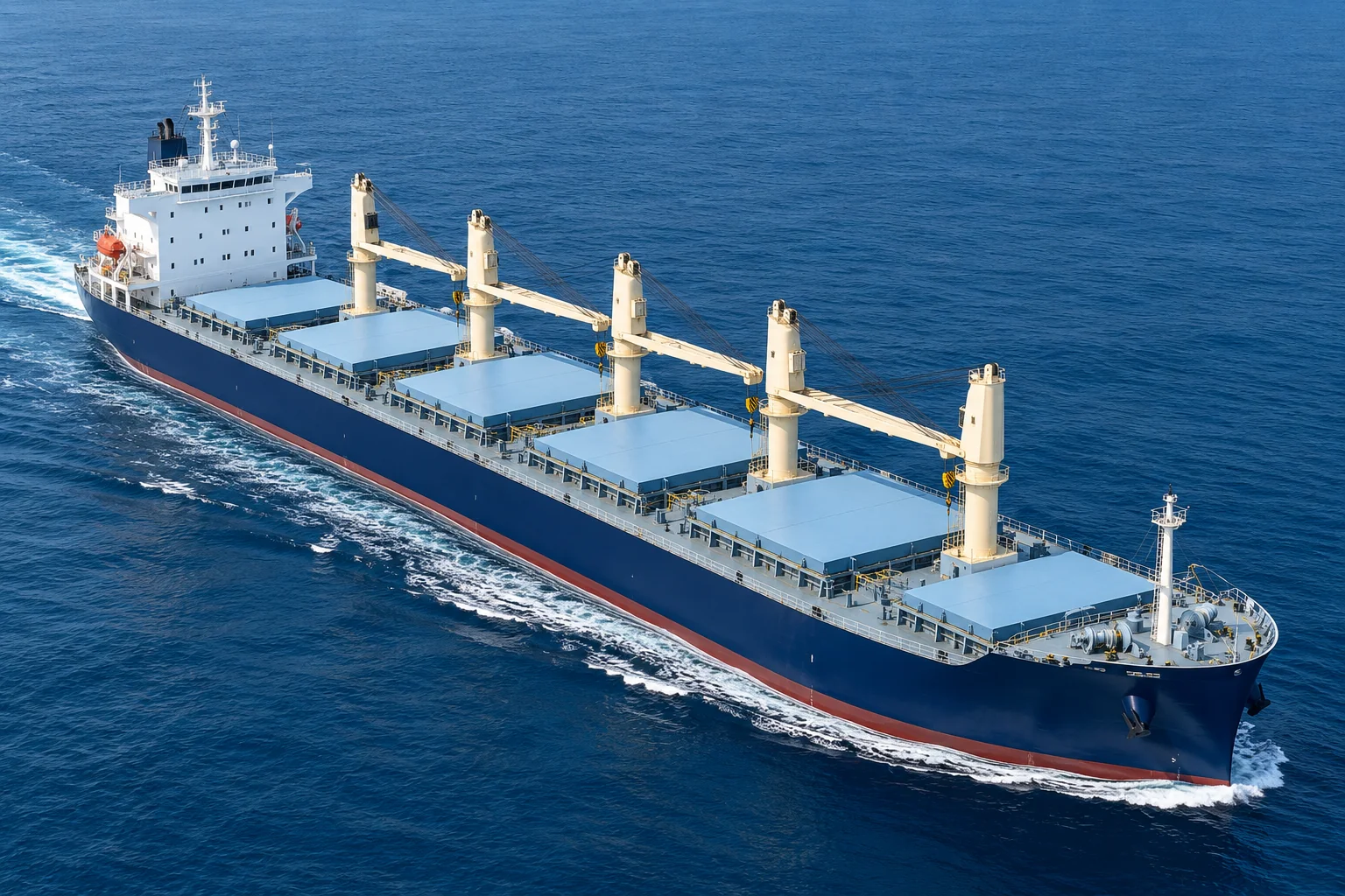 Clean modern bulk carriers at sea